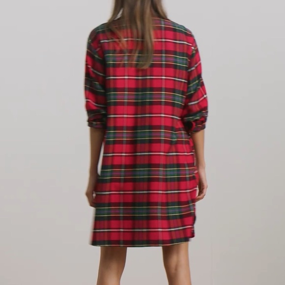 Ralph Lauren Plaid Herringbone Twill Sleep Shirt in L - Picture 3 of 10